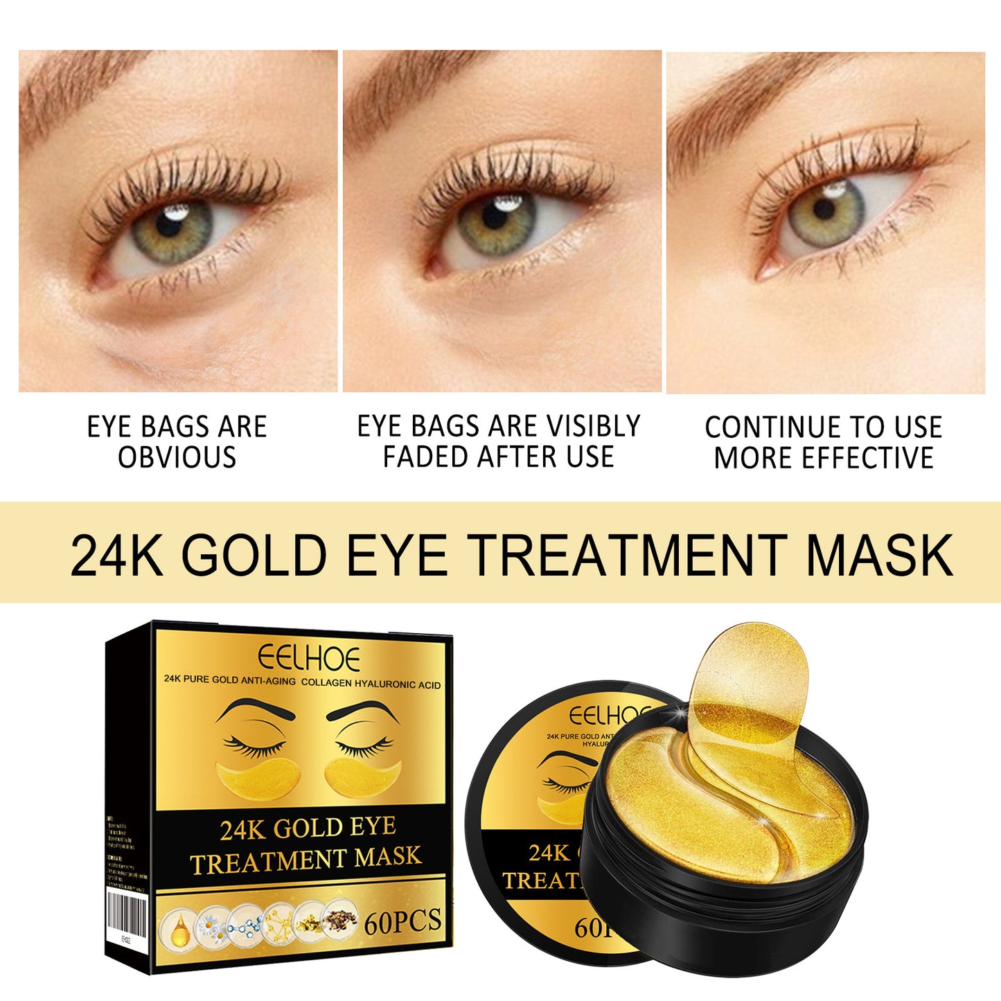 24k GLD  Under Eye Mask (60pcs)