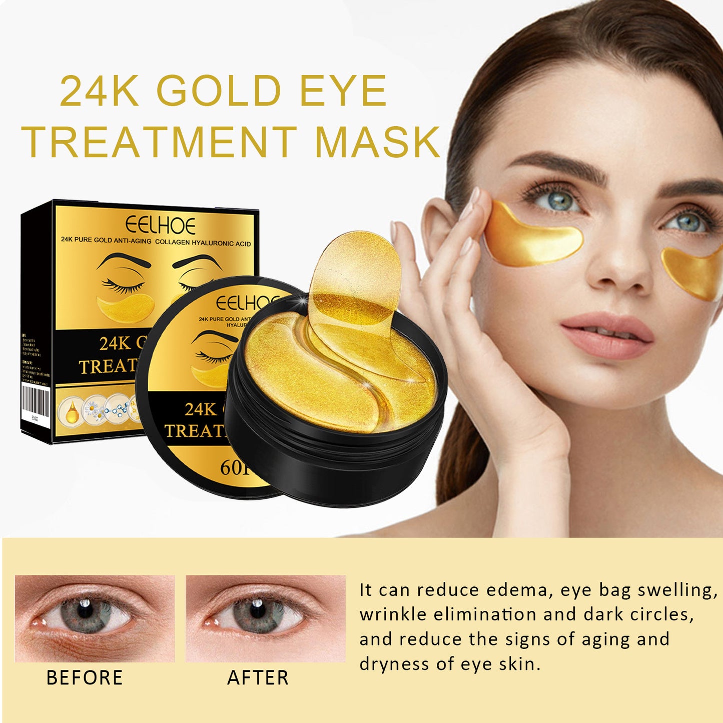 24k GLD  Under Eye Mask (60pcs)